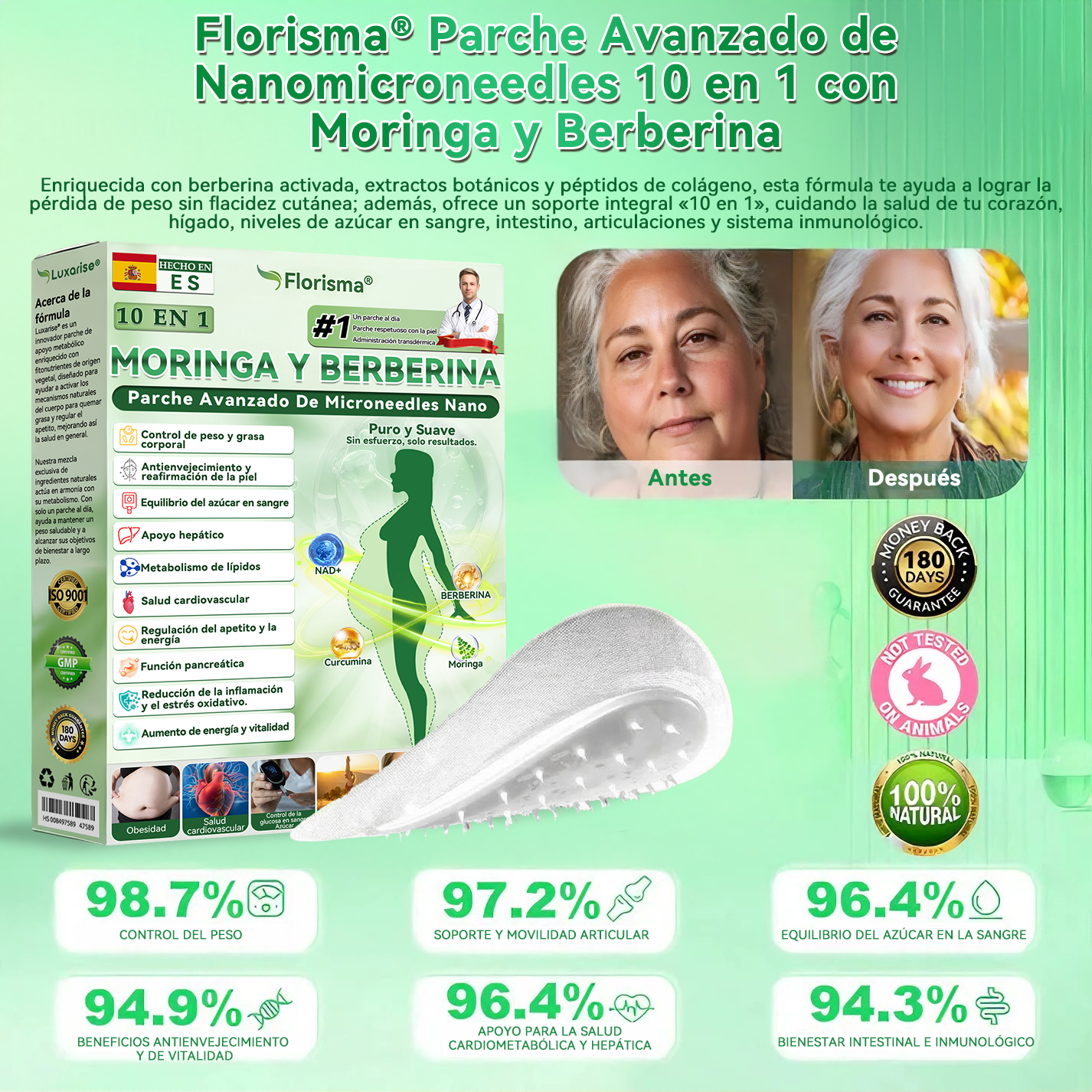 【Ú𝑙𝑡𝑖𝑚𝑜 𝑑í𝑎 𝑑𝑒 𝑝𝑟𝑜𝑚𝑜𝑐𝑖ó𝑛 −90%】🎯🎯𝐹𝑙𝑜𝑟𝑖𝑠𝑚𝑎® 𝑀𝑜𝑟𝑖𝑛𝑔𝑎 · 𝐵𝑒𝑟𝑏𝑒𝑟𝑖𝑛𝑎 × 𝑁𝐴𝐷+ 𝑃𝑎𝑟𝑐ℎ𝑒 𝑁𝑎𝑛𝑜-𝑀𝑖𝑐𝑟𝑜𝑎𝑔𝑢𝑗𝑎𝑠 10 𝑒𝑛 1 7 𝑝𝑎𝑟𝑐ℎ𝑒𝑠 𝑝𝑜𝑟 𝑐𝑎𝑗𝑎 · 𝑆𝑢𝑓𝑖𝑐𝑖𝑒𝑛𝑡𝑒 𝑝𝑎𝑟𝑎 𝑢𝑛𝑎 𝑠𝑒𝑚𝑎𝑛𝑎